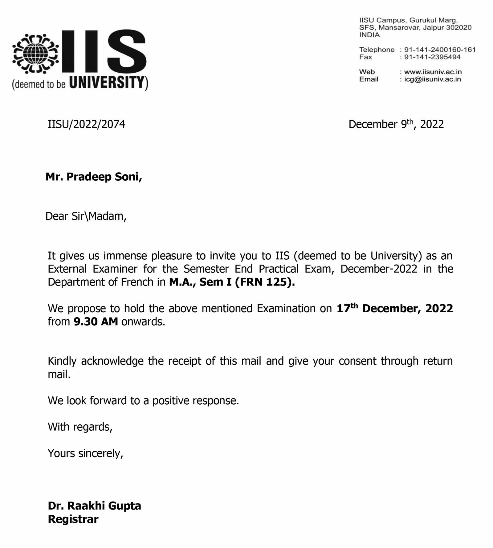 IIS Pradeep 2022